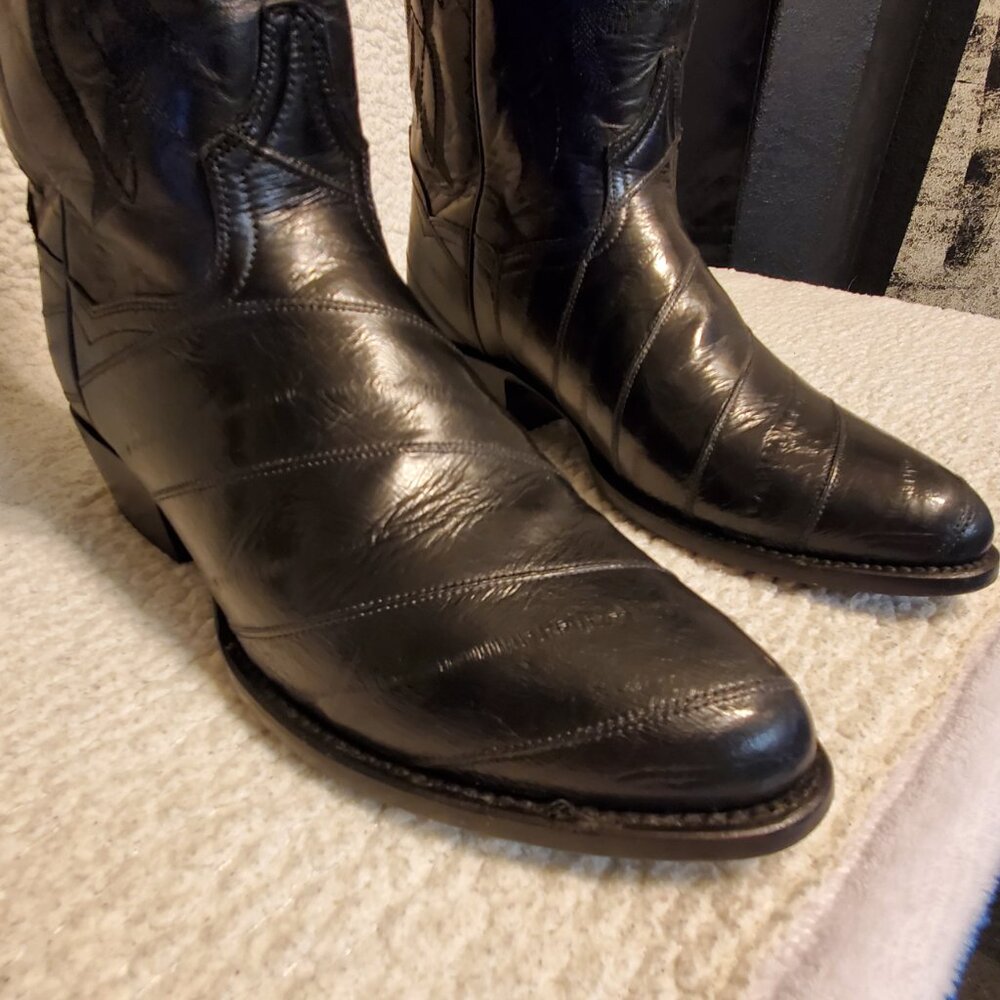Genuine EEL Dan Post Boots EUC 9 EW - Picture 3 of 14